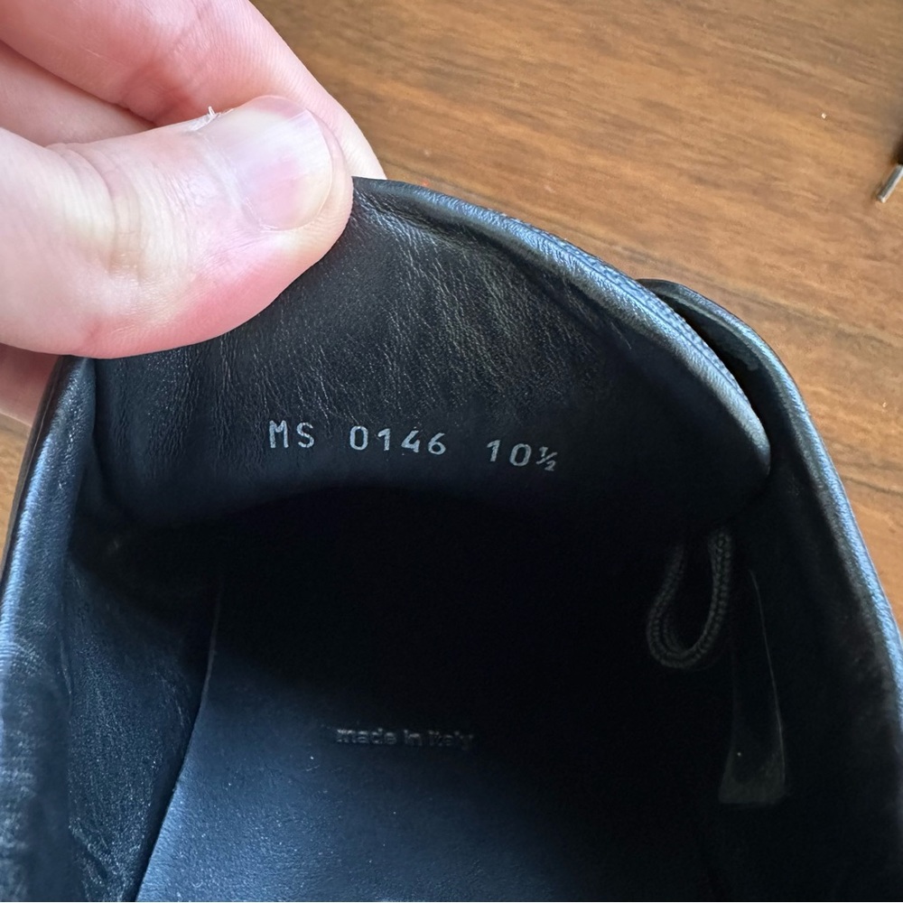 Louis Vuitton Line Up Damier Sneakers Mens Black Leather Shoes Size 10.5 US 11.5 - Picture 6 of 6